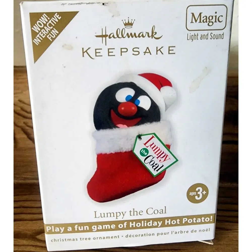 Hallmark Keepsake “Lumpy The Coal” Christmas Tree Ornament Interactive NOS 2011
